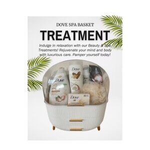 Dove Spa Gift Set: Self Care Kit with Cosmetic Organizer